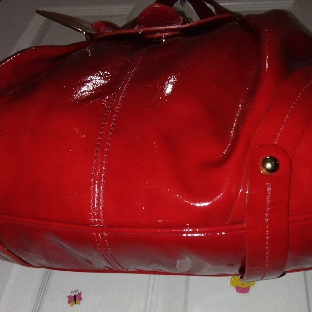 Dooney & Bourke - RARE!!! VINTAGE! RED Hayden Panettiere It Girl Bag! - Picture 6 of 16